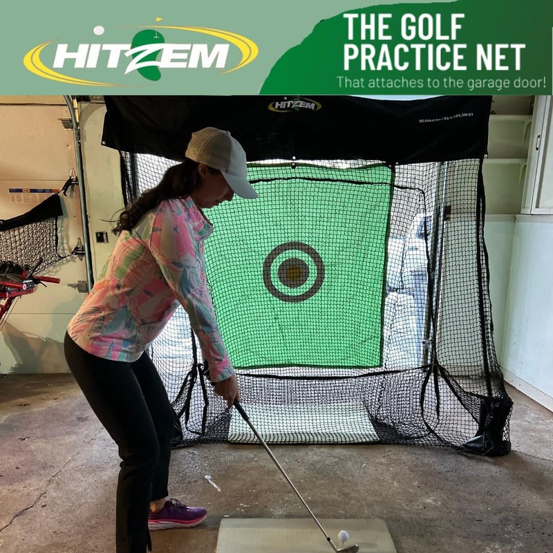 Hitzem Golf Practice Net for Garage Door, Indoor Outdoor Golf Training Equipment, No Poles or Wires, Easy One Time Install, Perfect for Driving, Roll Up to Store Golf Hitting Net Out of Sight - Image 3